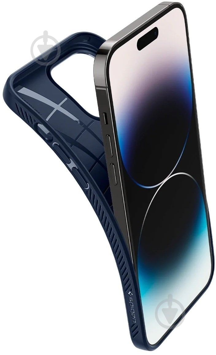 Чехол Spigen Liquid Air для Apple iPhone 14 Pro Max navy blue (ACS04814) - фото 10
