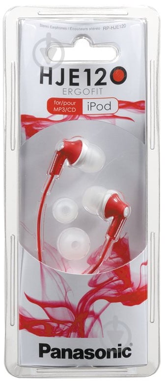 Навушники Panasonic red (RP-HJE118GUR) - фото 2