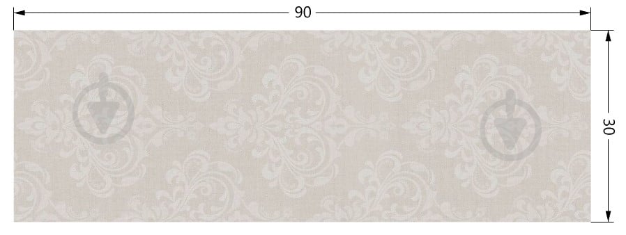 Плитка Cifre Belle Damasco Beige 30x90 - фото 2