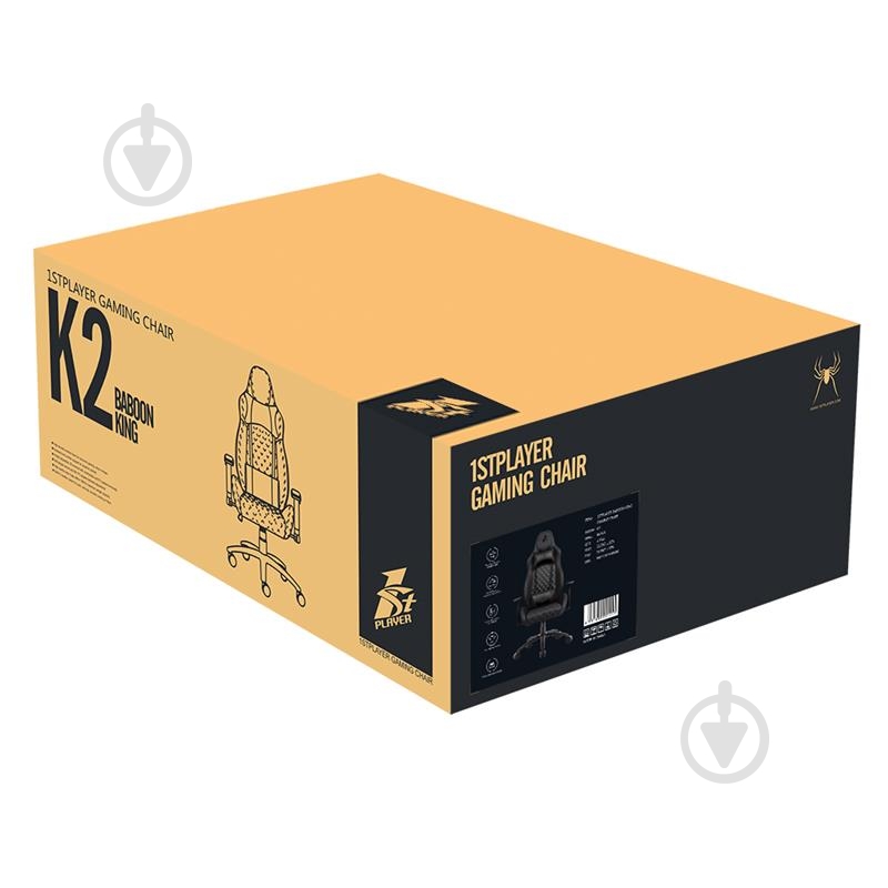 Кресло игровое 1stPlayer K2 Black черный - фото 6