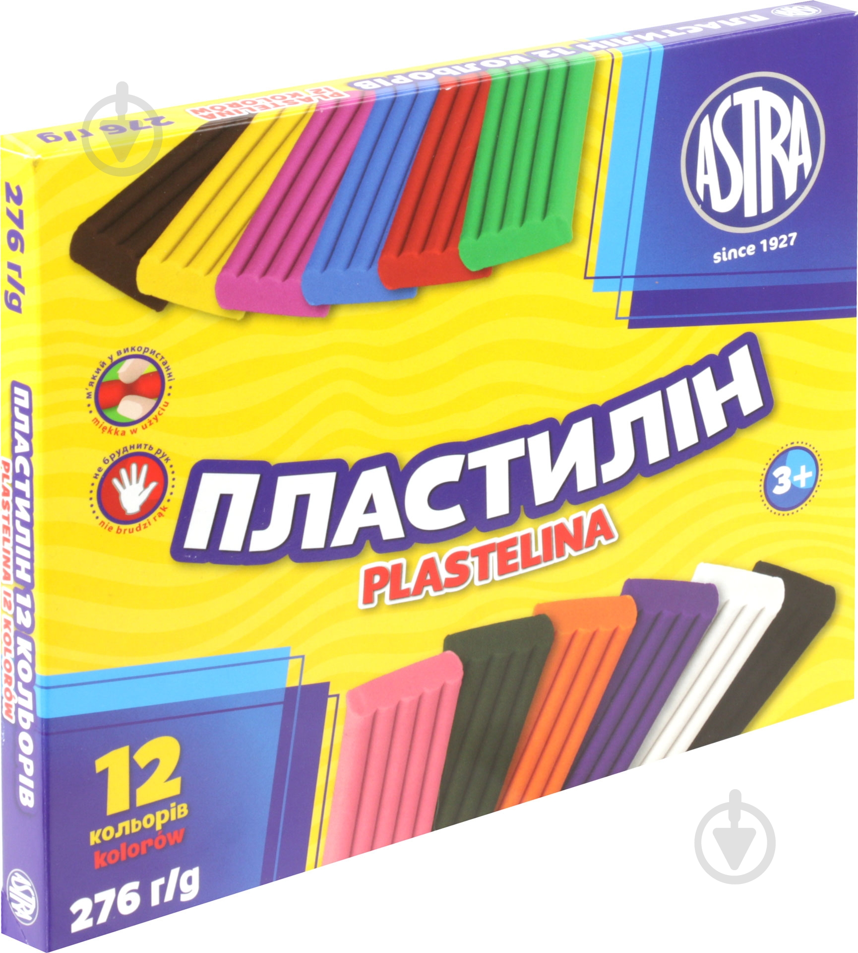 Пластилин 12 цветов 276 г Astra - фото 1