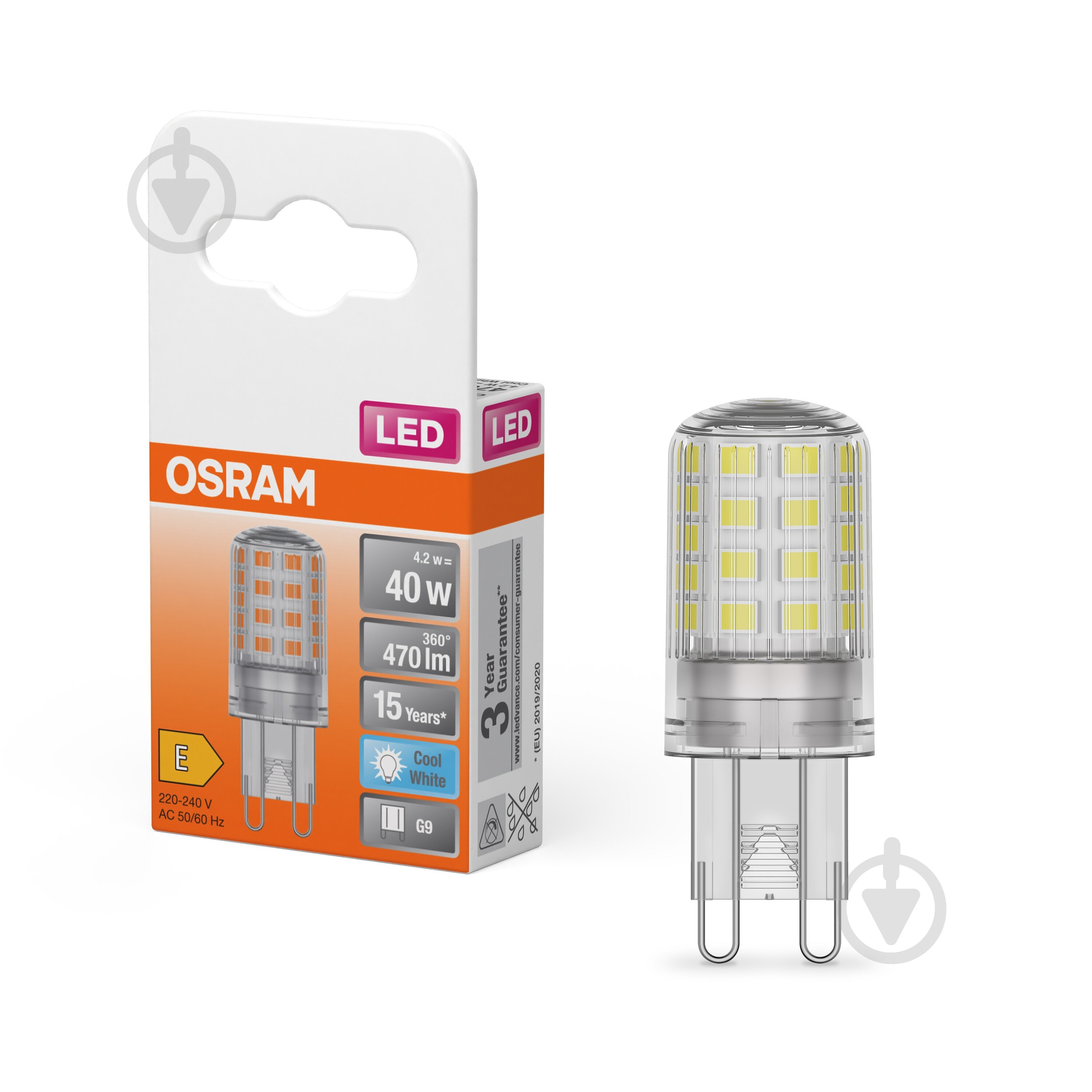 Лампа світлодіодна Osram Star 3,5 Вт капсульна прозора G9 220 В 4000 К 4058075315853 - фото 1