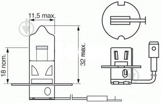 Автолампа галогенна Bosch Longlife Daytime H3 55 Вт 1 шт.(1987301053) - фото 3 Автолампа галогенна Bosch Longlife Daytime H3 55 Вт 1 шт.(1987301053) - фото 3