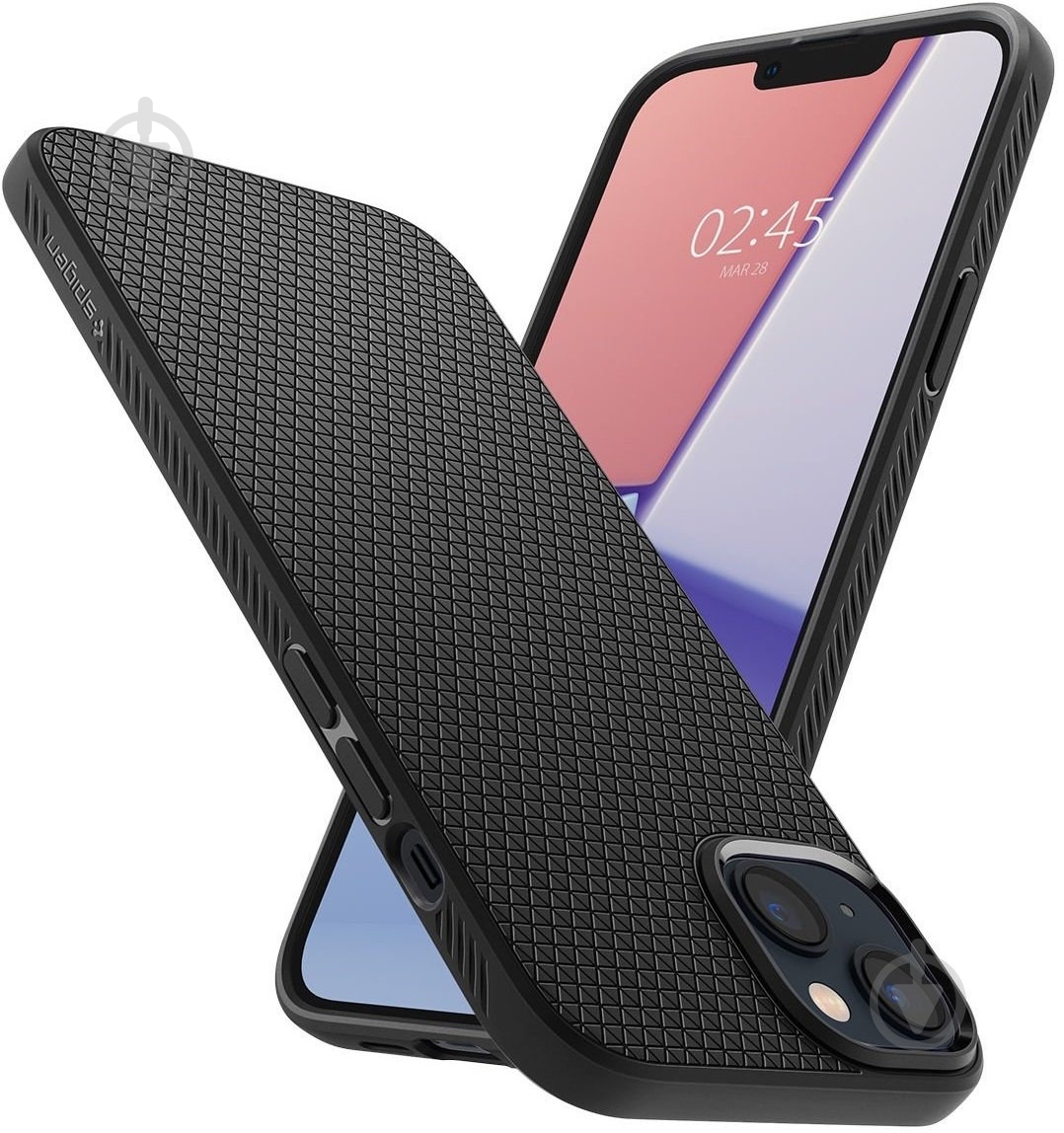 Чехол Spigen Liquid Air для Apple iPhone 14 Plus matte black (ACS04891) - фото 5 Чехол Spigen Liquid Air для Apple iPhone 14 Plus matte black (ACS04891) - фото 5