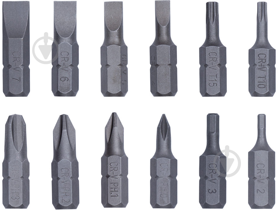 Викрутка Sigma з реверсом + біти 12 шт CrV 4001831 - фото 5