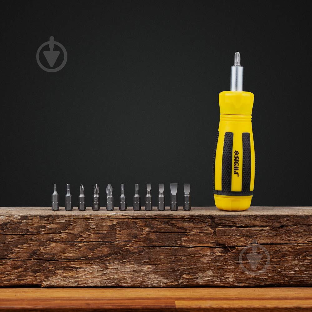 Викрутка Sigma з реверсом + біти 12 шт CrV 4001831 - фото 7