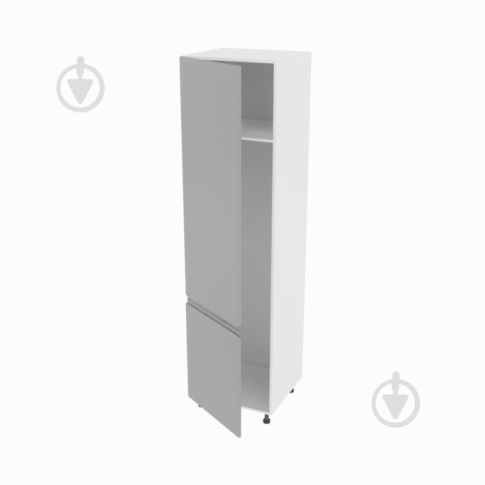 Шафа під холодильник Влада (П 60 Х (920)ліва) сірий оксамит/білий Світ Меблів - фото 2