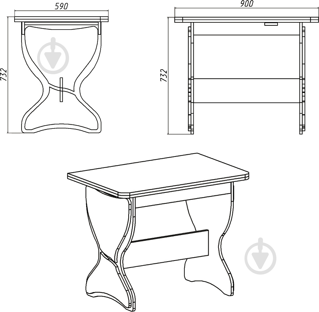 Стол обеденный Компанит КС-4 нимфея альба - фото 3