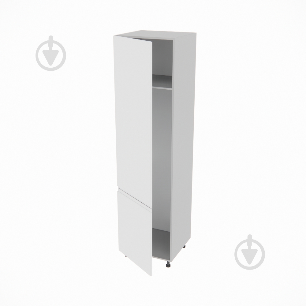 Шкаф под холодильник Влада (П 60 Х (920)левая) белый шелк/пепельный Світ Меблів - фото 2 Шкаф под холодильник Влада (П 60 Х (920)левая) белый шелк/пепельный Світ Меблів - фото 2