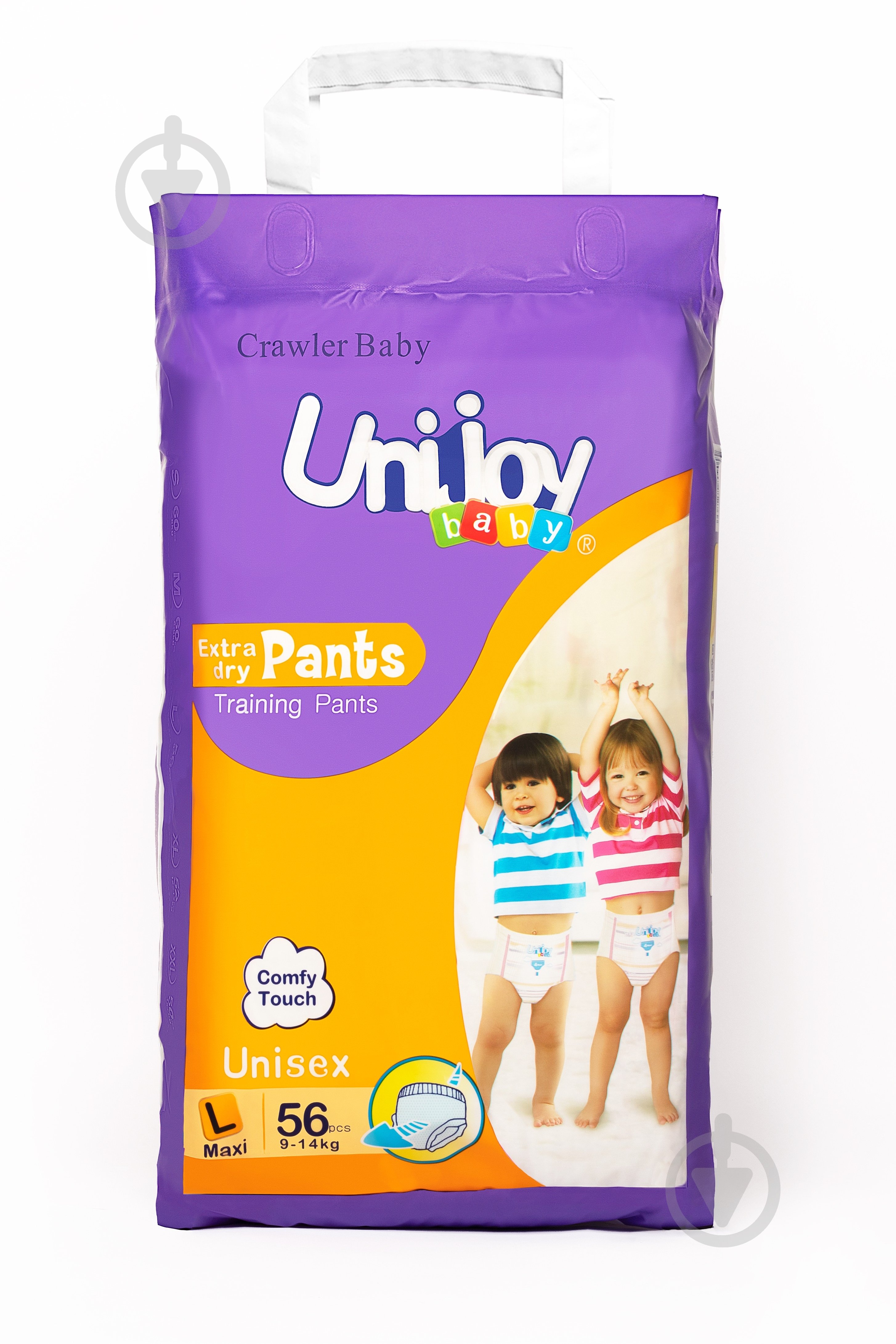 Подгузники-трусики UNIJOY Soft L 4 9-14 кг 56 шт. - фото 1