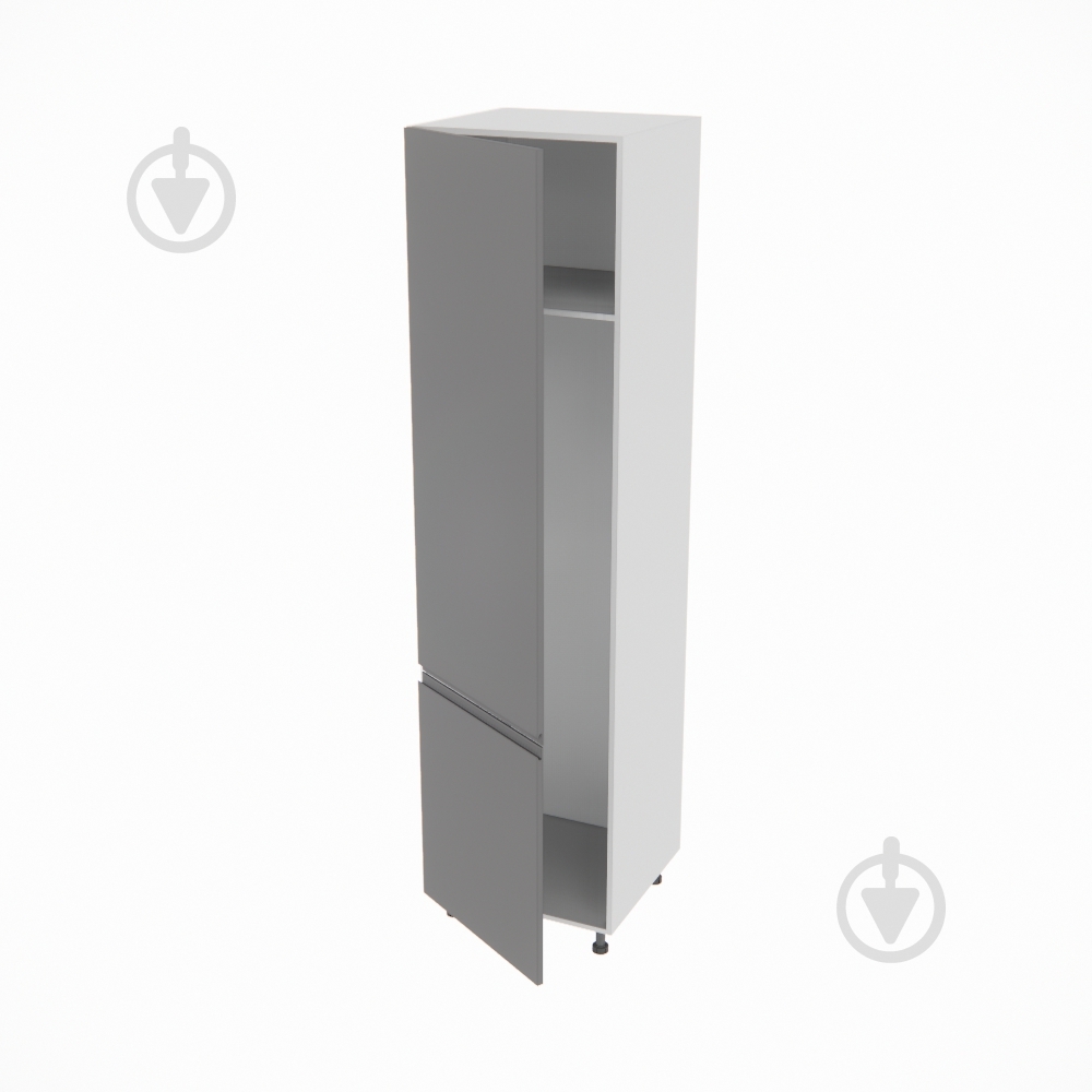 Шафа під холодильник Влада (П 60 Х (920)ліва) графіт/попелястий Світ Меблів - фото 2 Шафа під холодильник Влада (П 60 Х (920)ліва) графіт/попелястий Світ Меблів - фото 2