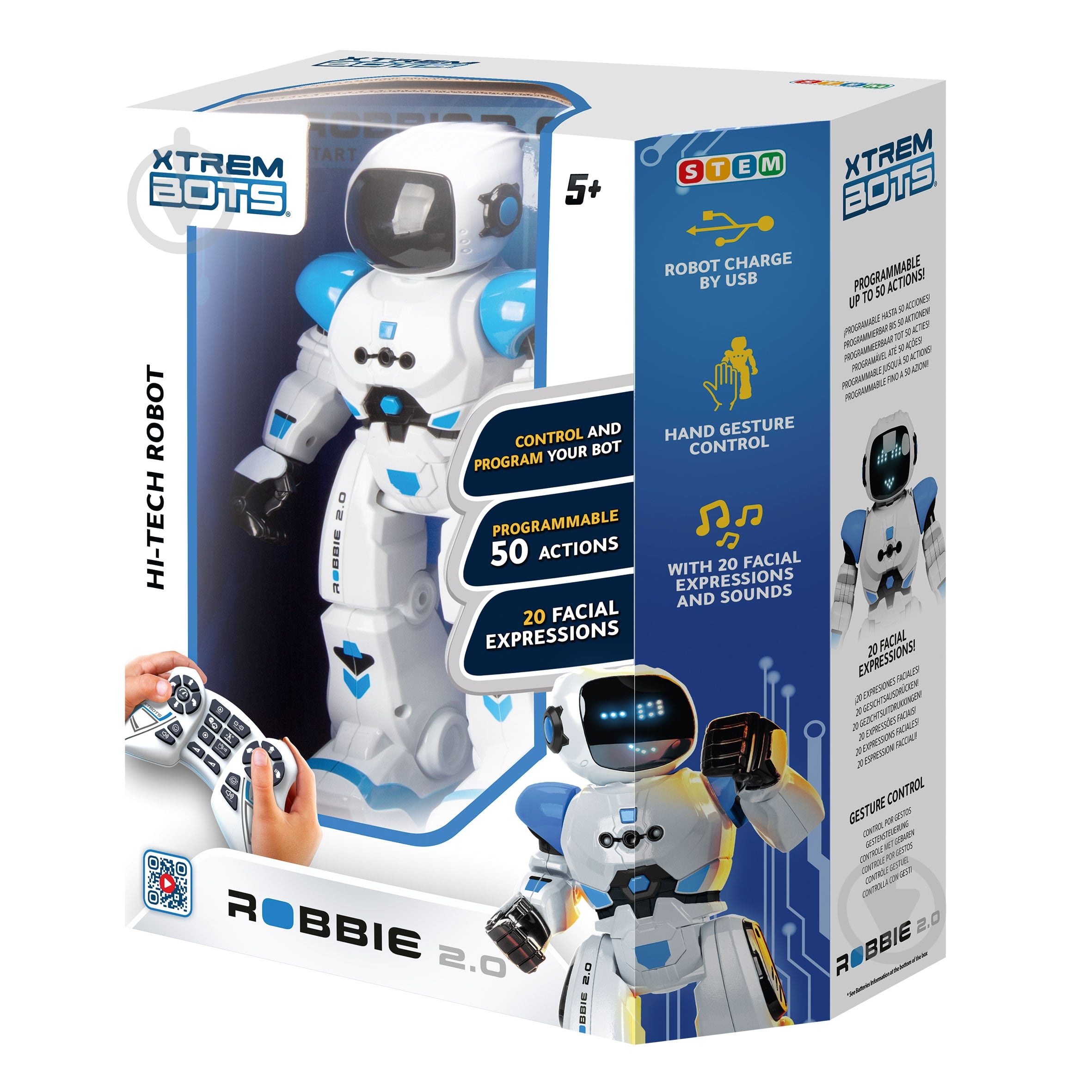 ᐉ Игрушка-робот интерактивный Blue Rocket Робби 2.0 STEM