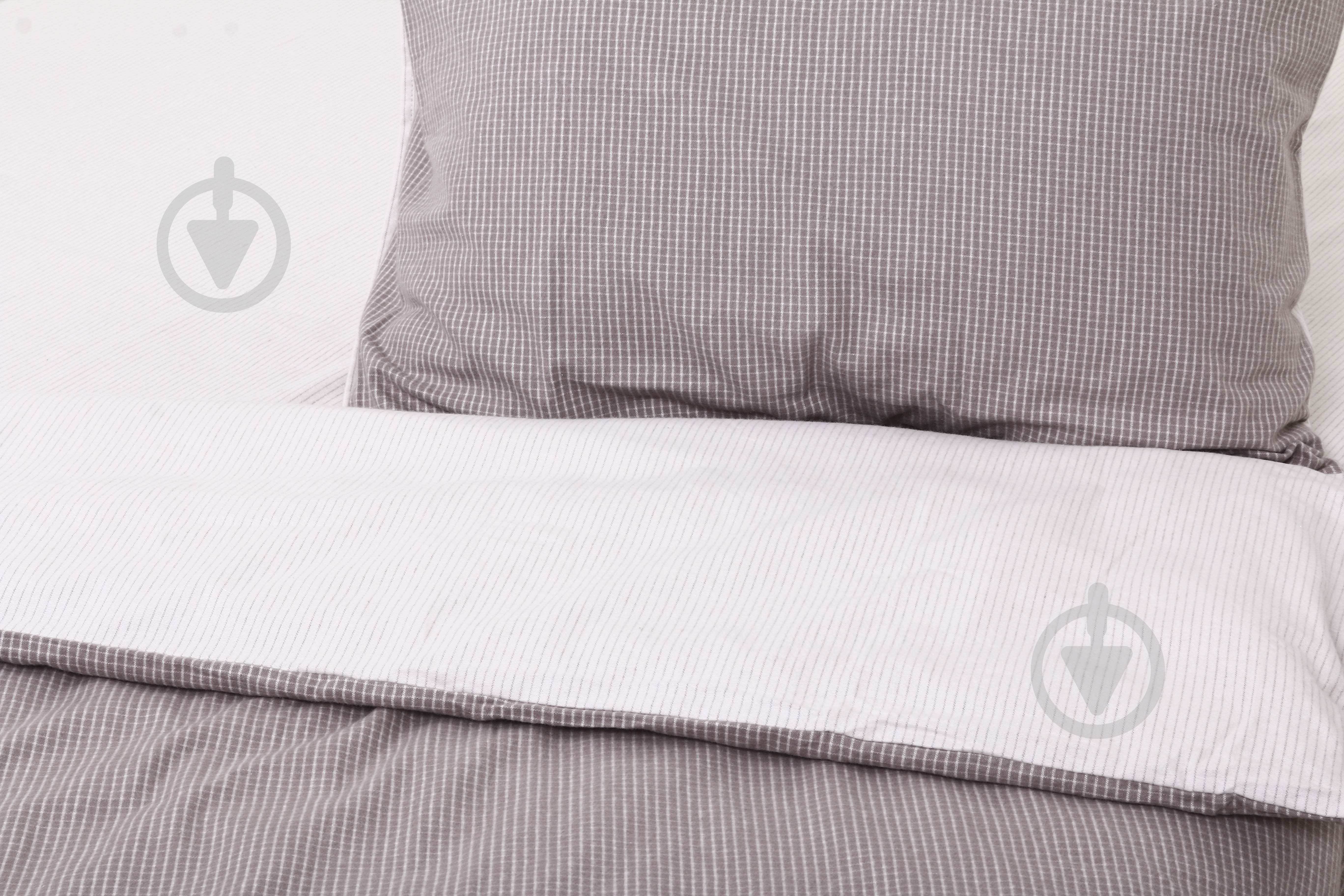 Пододеяльник Braga фланель 160x220 см белый с серым jose fontao - фото 1