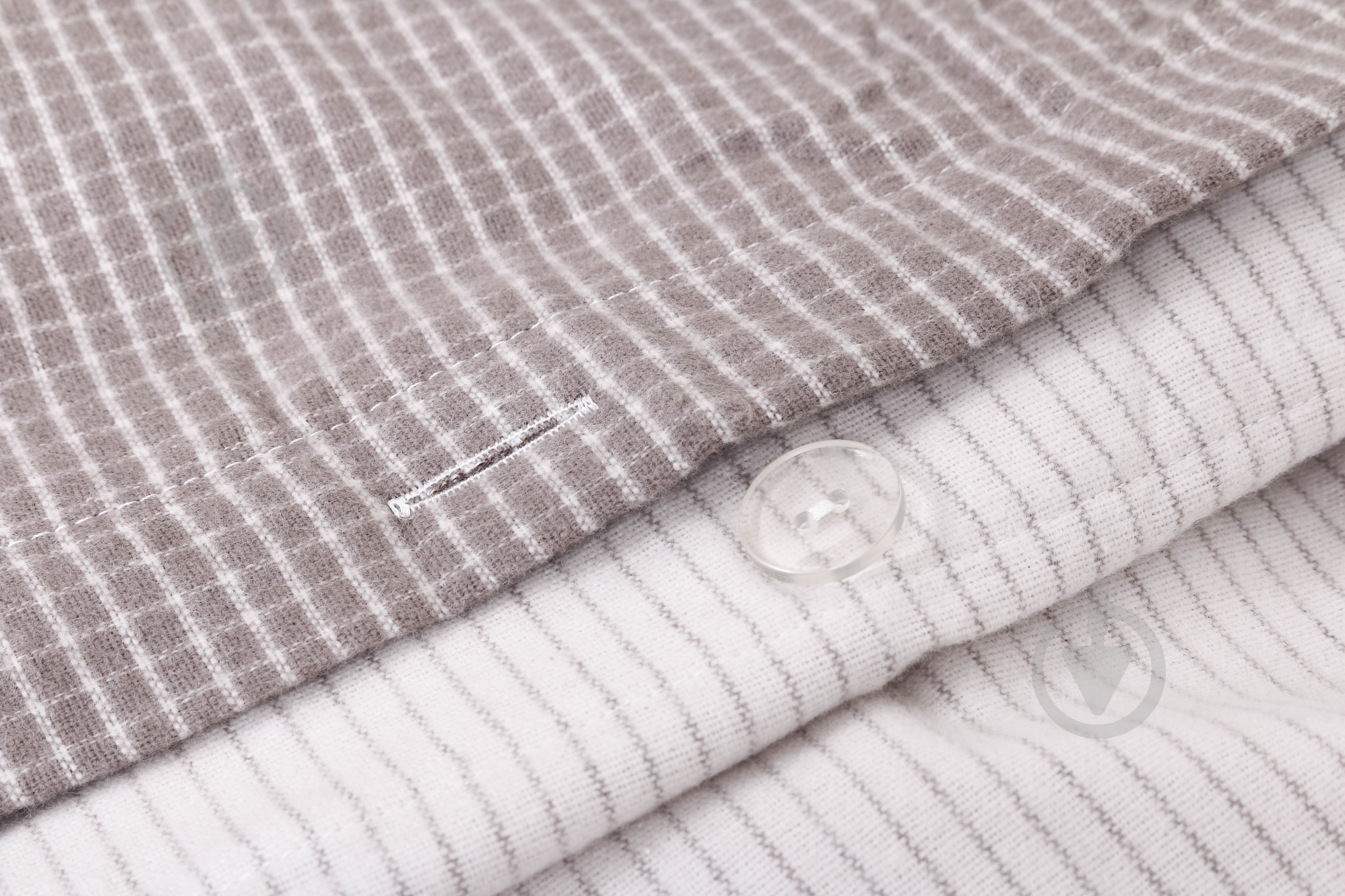 Пододеяльник Braga фланель 200x220 см белый с серым jose fontao - фото 2