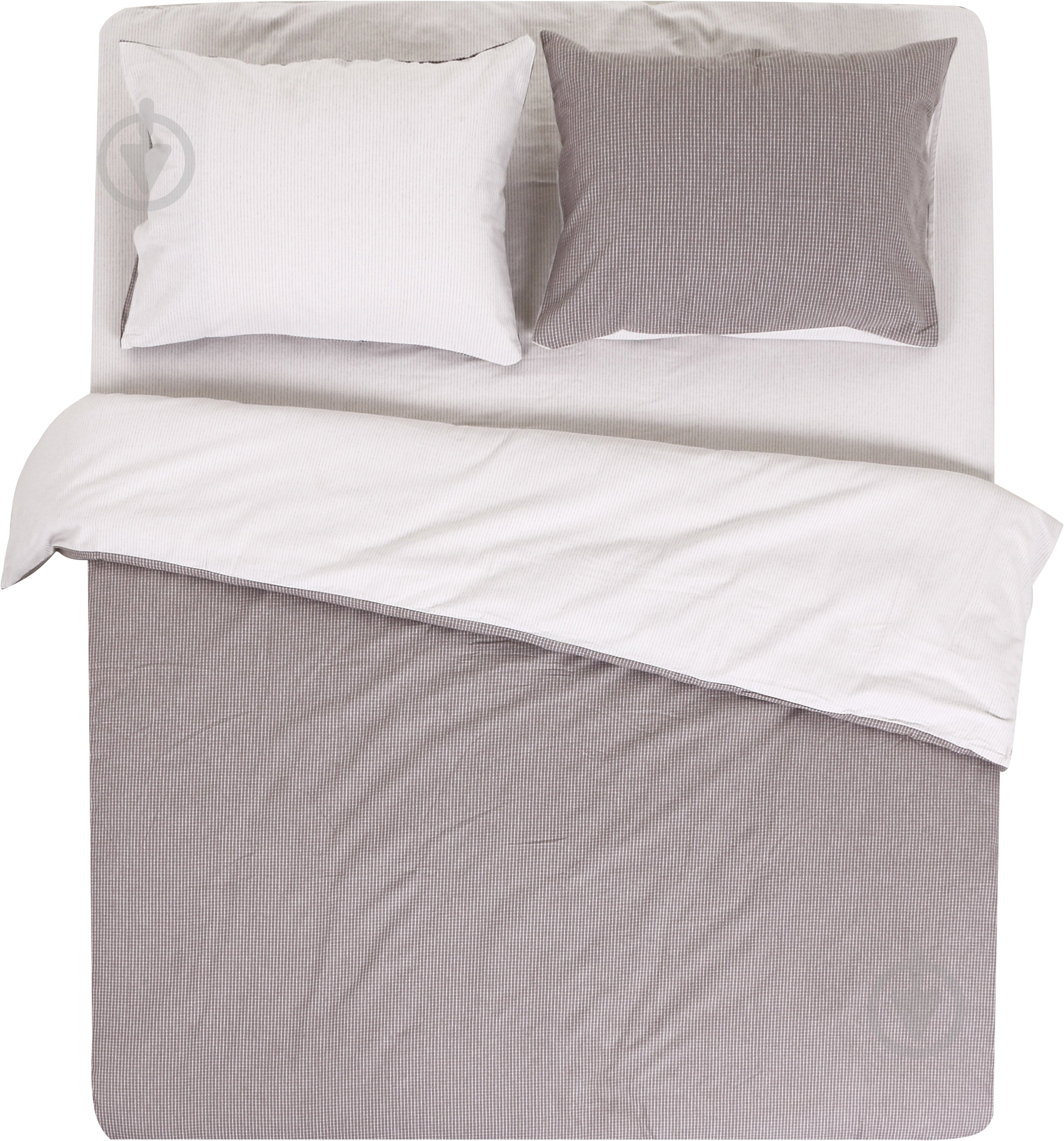 Пододеяльник Braga фланель 200x220 см белый с серым jose fontao - фото 4