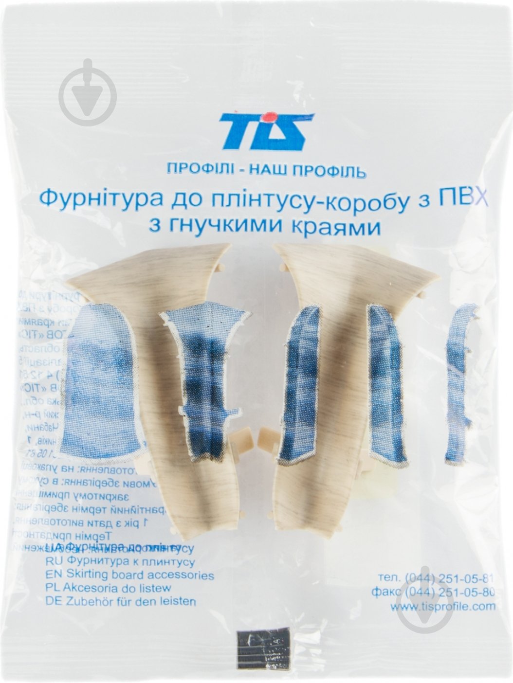 Комплект куточків внутрішніх TIS дуб білий - фото 3