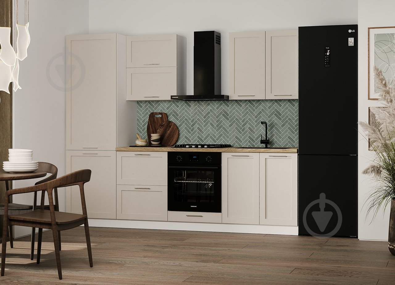 Кухня модульна ROKO Руна пряма МДФ 2,6×2,6м меланж сімпл/білий - фото 1 Кухня модульна ROKO Руна пряма МДФ 2,6×2,6м меланж сімпл/білий - фото 1