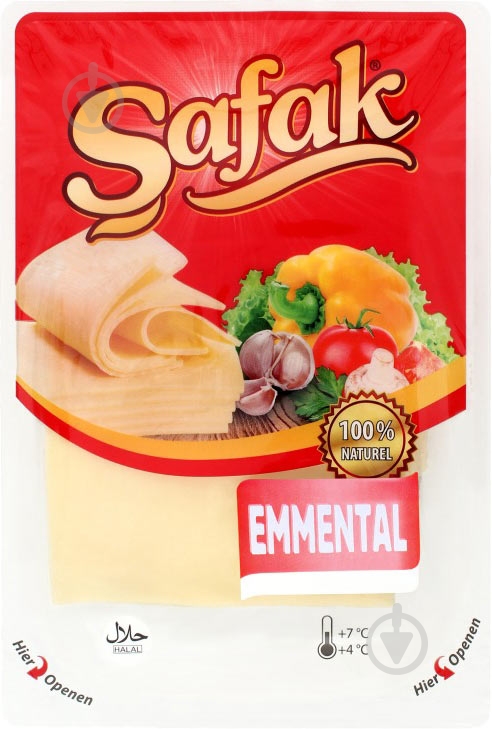 Сыр Safak Emmental 45% 150 г - фото 1
