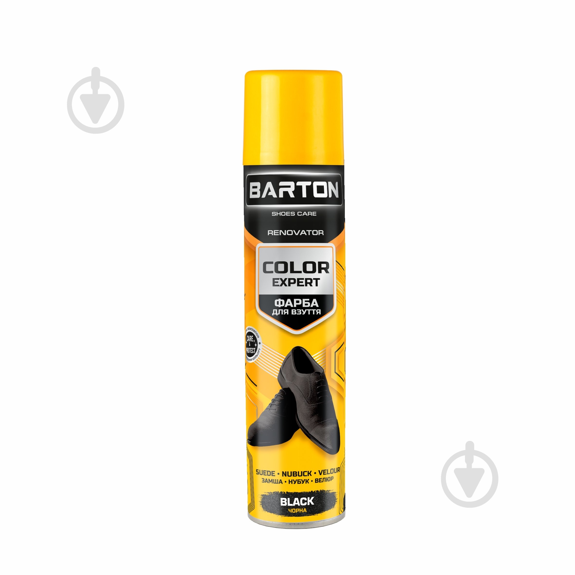 Спрей-краска для замши, нубука и велюра BARTON черный 300 мл - фото 1