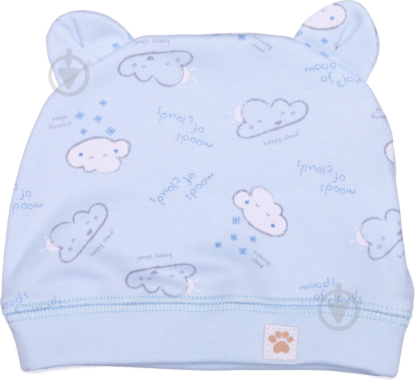 Шапочка детская Bembi ШП76 р.46 голубой с рисунком - фото 1