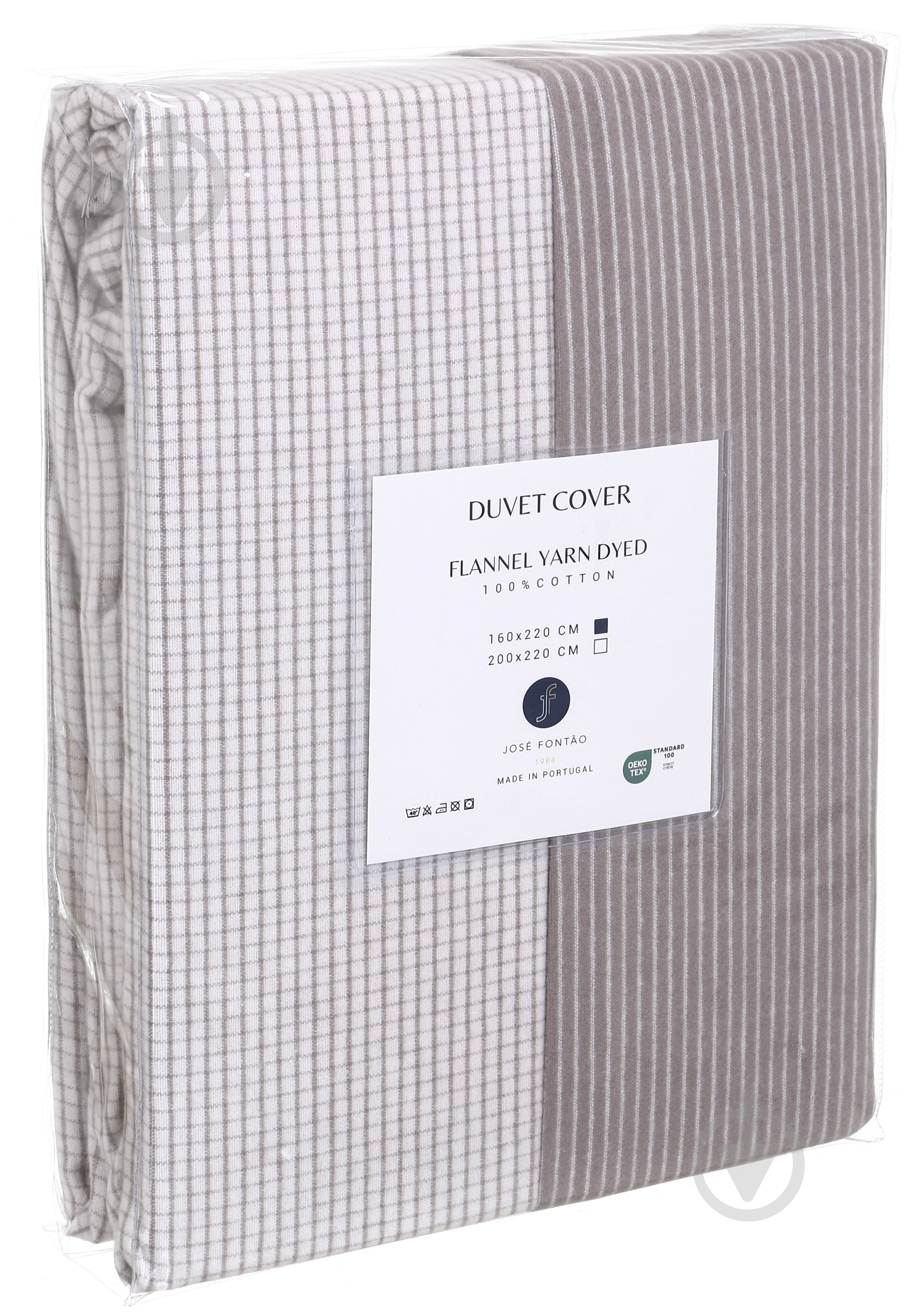 Пододеяльник Porto фланель 160x220 см белый с серым jose fontao - фото 3 Пододеяльник Porto фланель 160x220 см белый с серым jose fontao - фото 3
