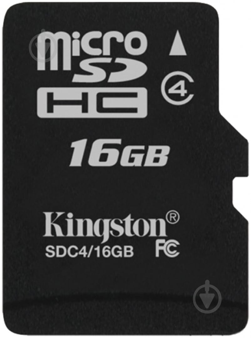 Карта памяти Kingston microSDHC 16GB (SDC4/16GBSP) - фото 1 Карта памяти Kingston microSDHC 16GB (SDC4/16GBSP) - фото 1