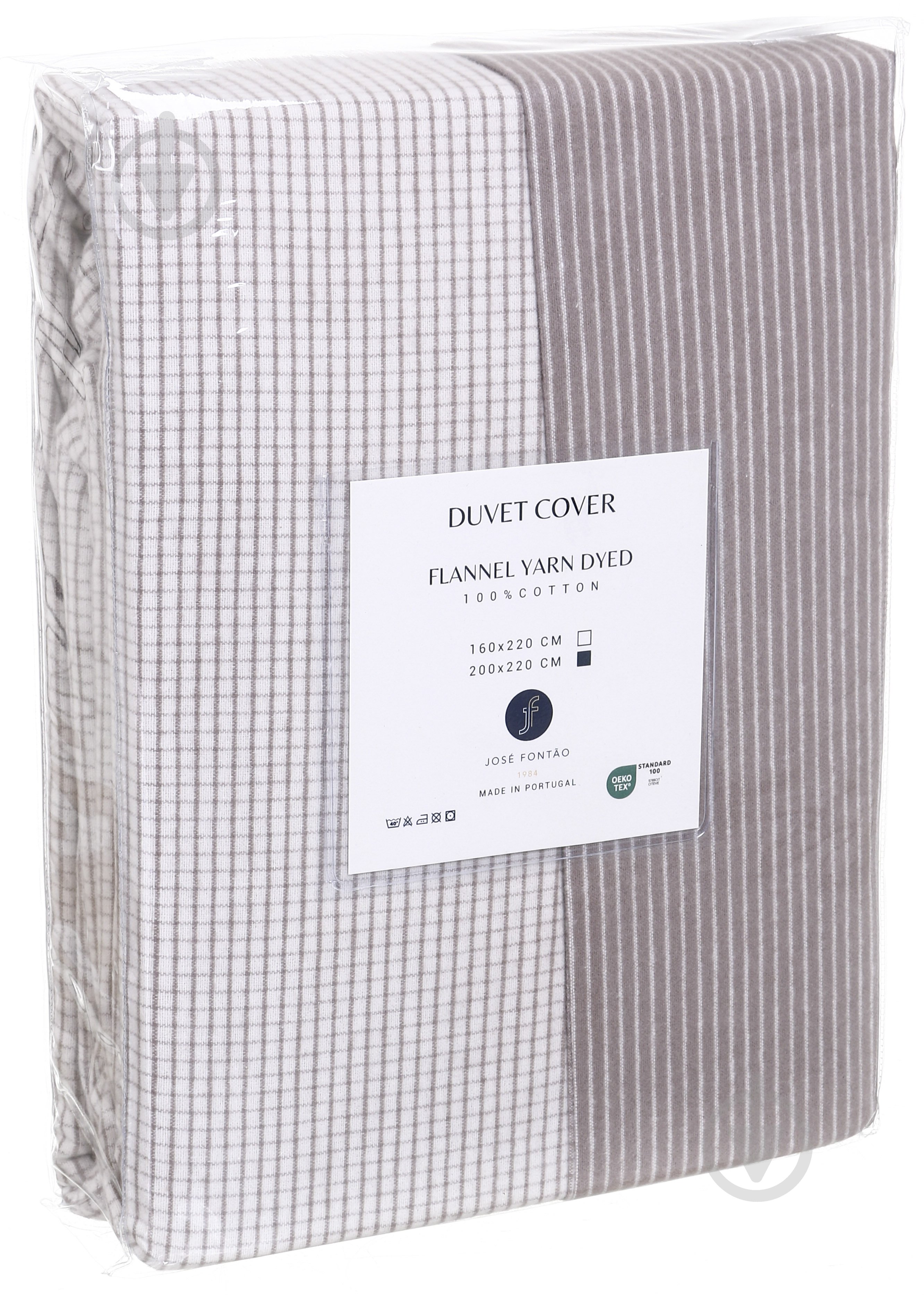 Пододеяльник Porto фланель 200x220 см белый с серым jose fontao - фото 3 Пододеяльник Porto фланель 200x220 см белый с серым jose fontao - фото 3