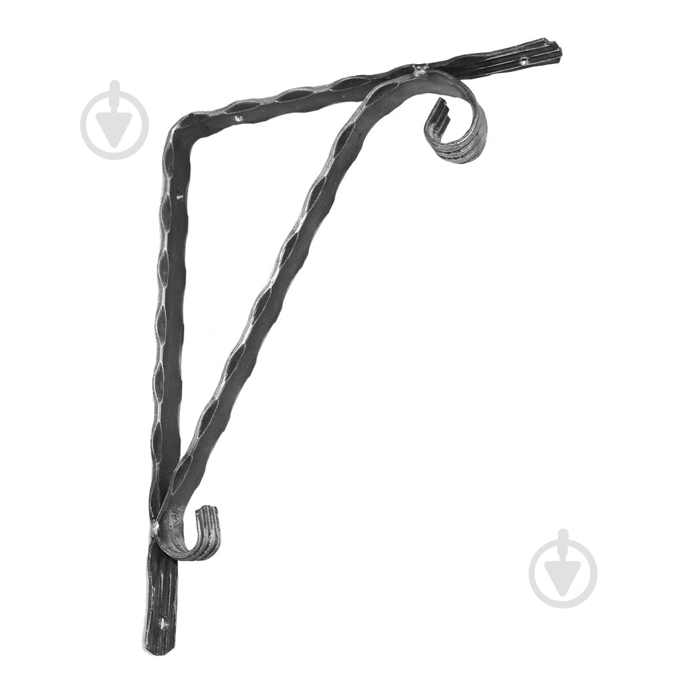 Кронштейн кованый 16.047 285х220х20х4 мм вальц. - фото 1 Кронштейн кованый 16.047 285х220х20х4 мм вальц. - фото 1