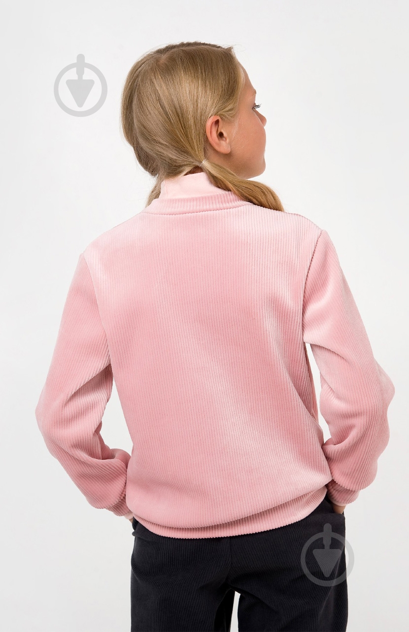 Бомбер для девочки Smil р.134 пудровый 116550 - фото 3