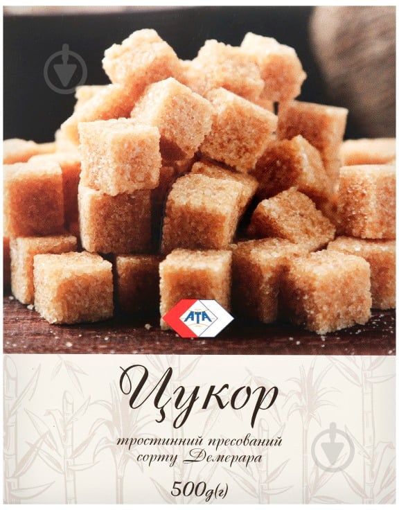 Сахар АТА тростниковый коричневый прессованный 0,5 кг - фото 1