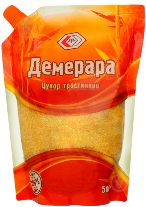 Сахар АТА Демерара тростниковый коричневый 0,5 кг - фото 1