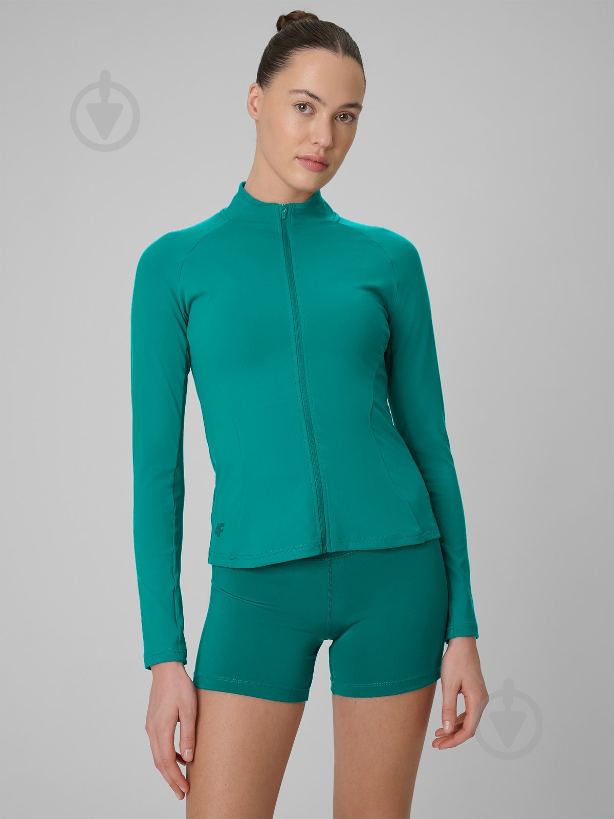 Спортивная кофта 4F FNK 4FWSS26TFSWF0850-46S р.S зеленый - фото 1