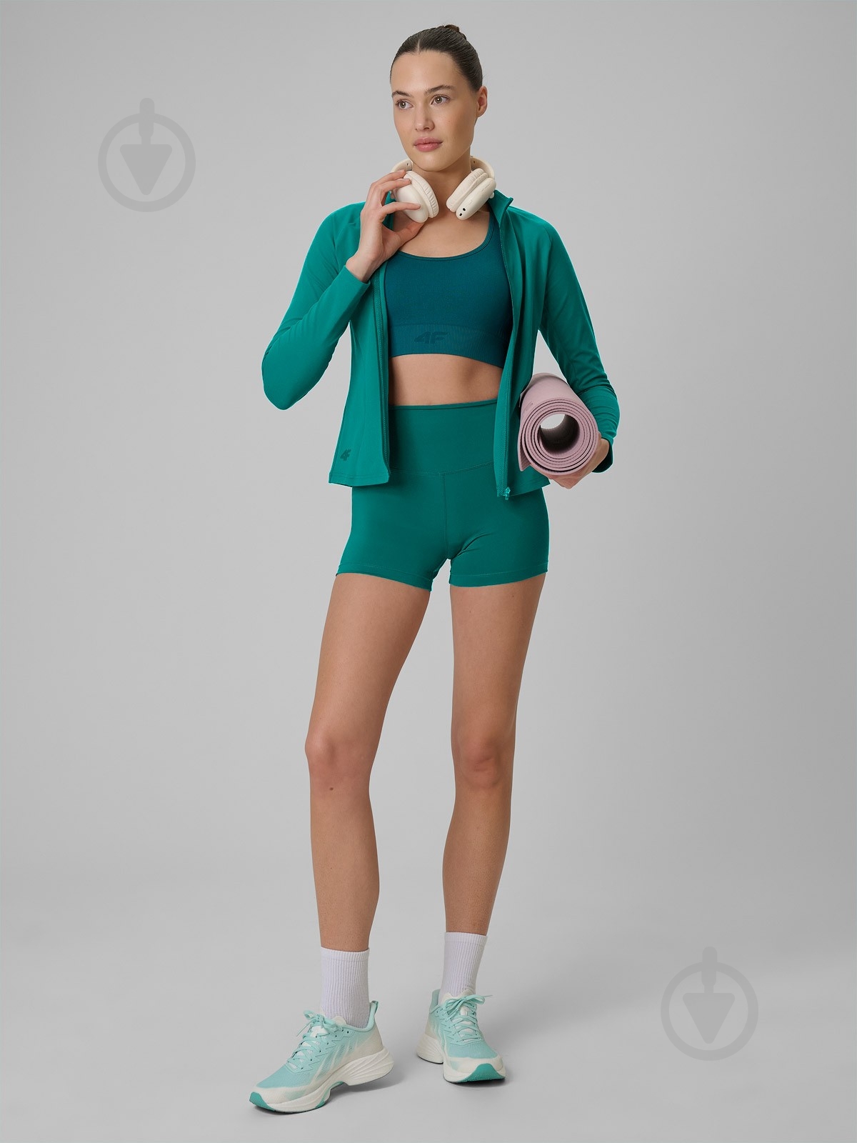 Спортивная кофта 4F FNK 4FWSS26TFSWF0850-46S р.S зеленый - фото 6