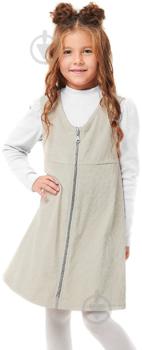 Сарафан Smil р.140 бежевый 120338 - фото 1