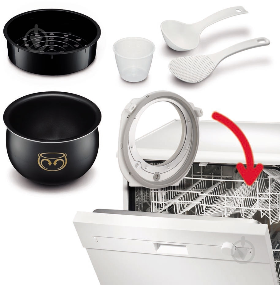 ВІТРИНА! Мультиварка Tefal Fuzzy Logic RK812B32 - фото 5