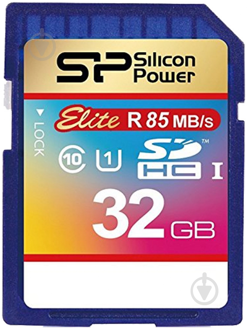 Карта памяти Silicon Power SDHC 32GB Class 10 UHS-I Elite (SP032GBSDHAU1V10) - фото 1