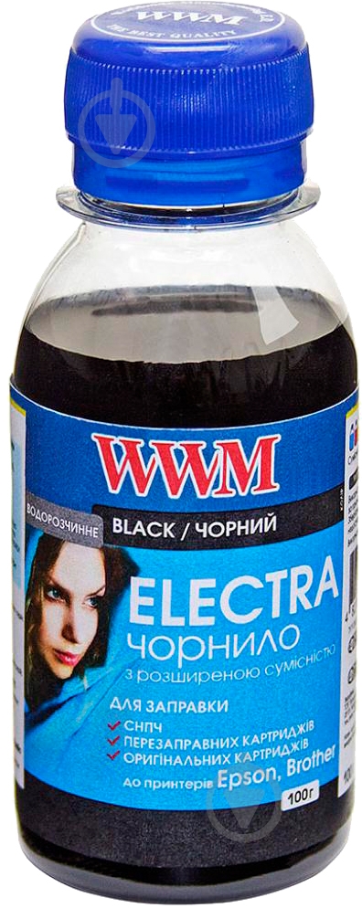 Чорнило WWM EPSON UNIVERSAL ELECTRA 100ml (EU/B-2) black - фото 1 Чорнило WWM EPSON UNIVERSAL ELECTRA 100ml (EU/B-2) black - фото 1