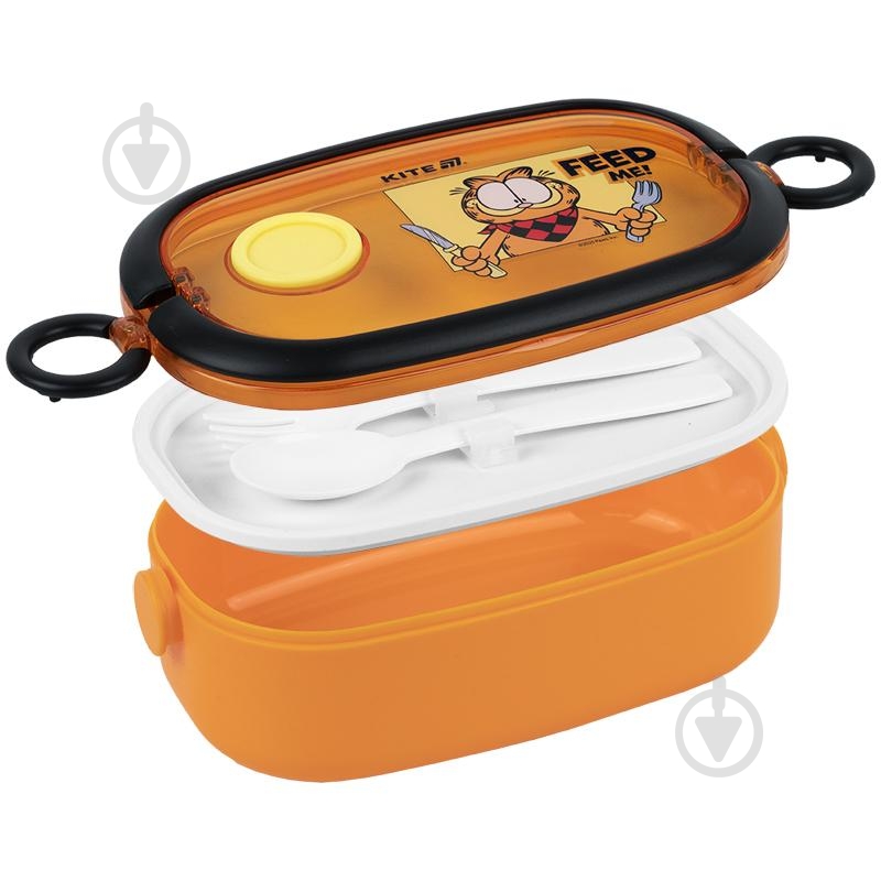 Ланч-бокс KITE Garfield 900 мл GF25-1180 оранжевый - фото 3