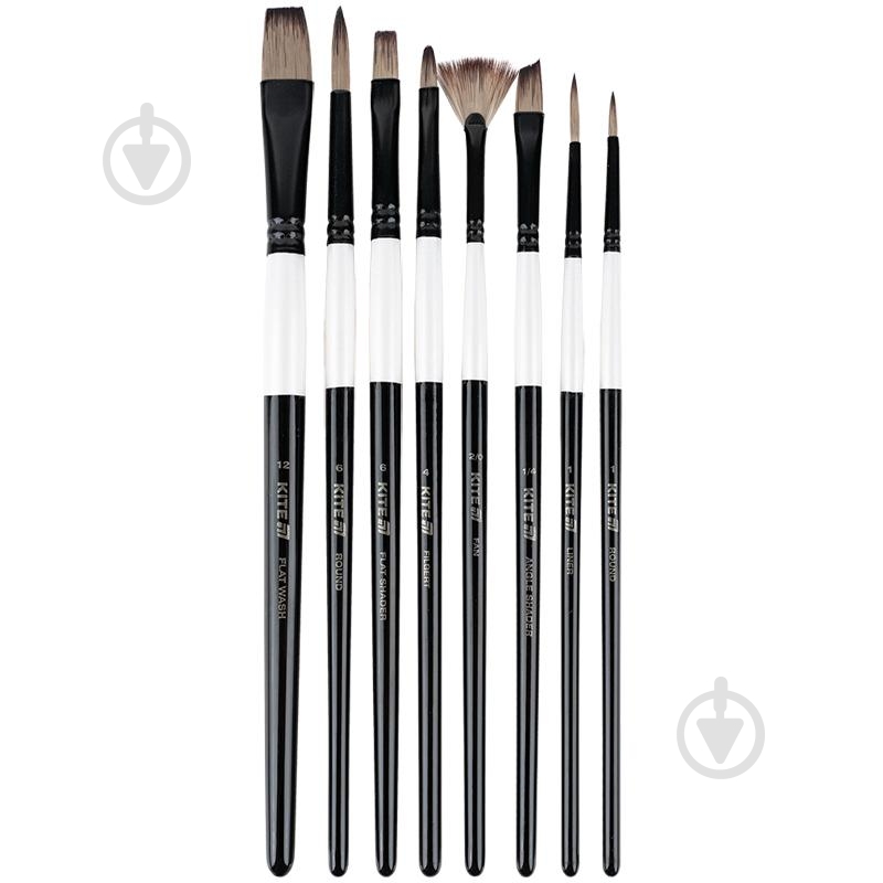 Набір пензлів синтетика 8 шт. Creative K-331 KITE - фото 2