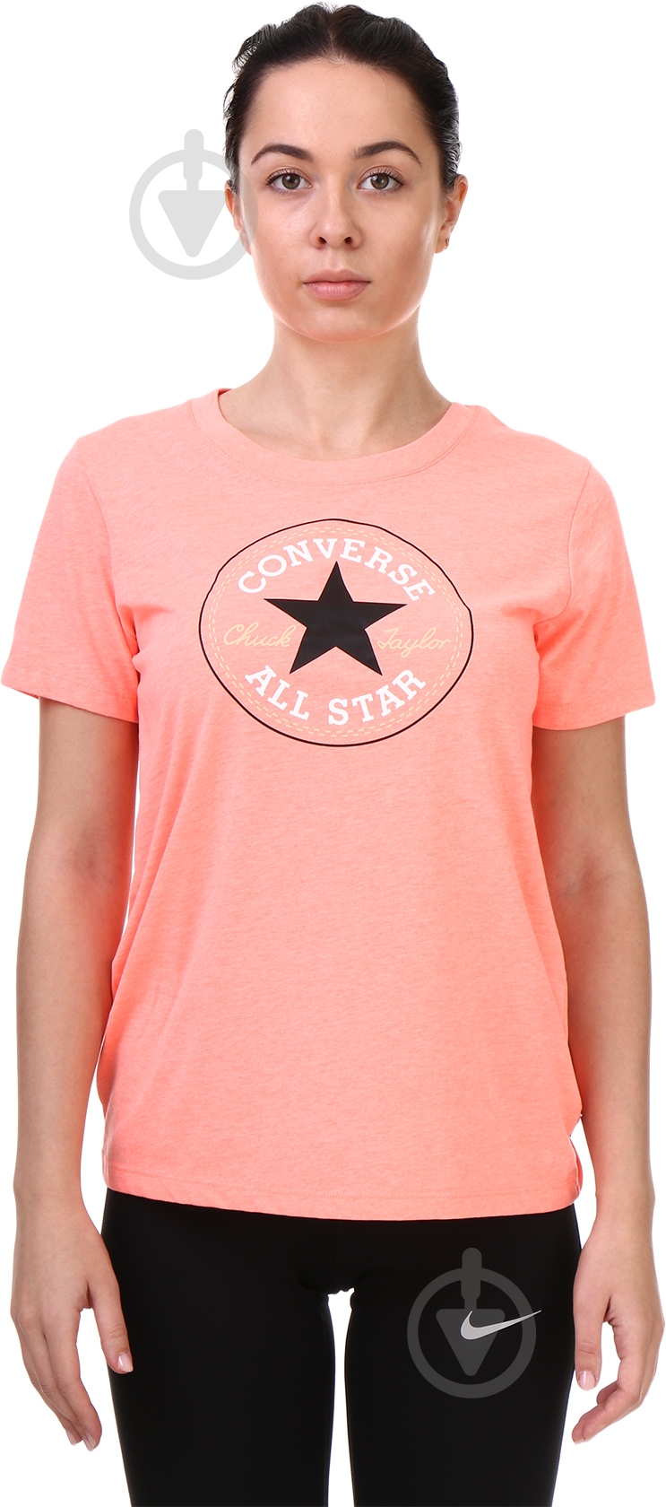 Футболка Converse CORE SOLID CHUCK PATCH CREW 10001124-830 р.M персиковый - фото 2