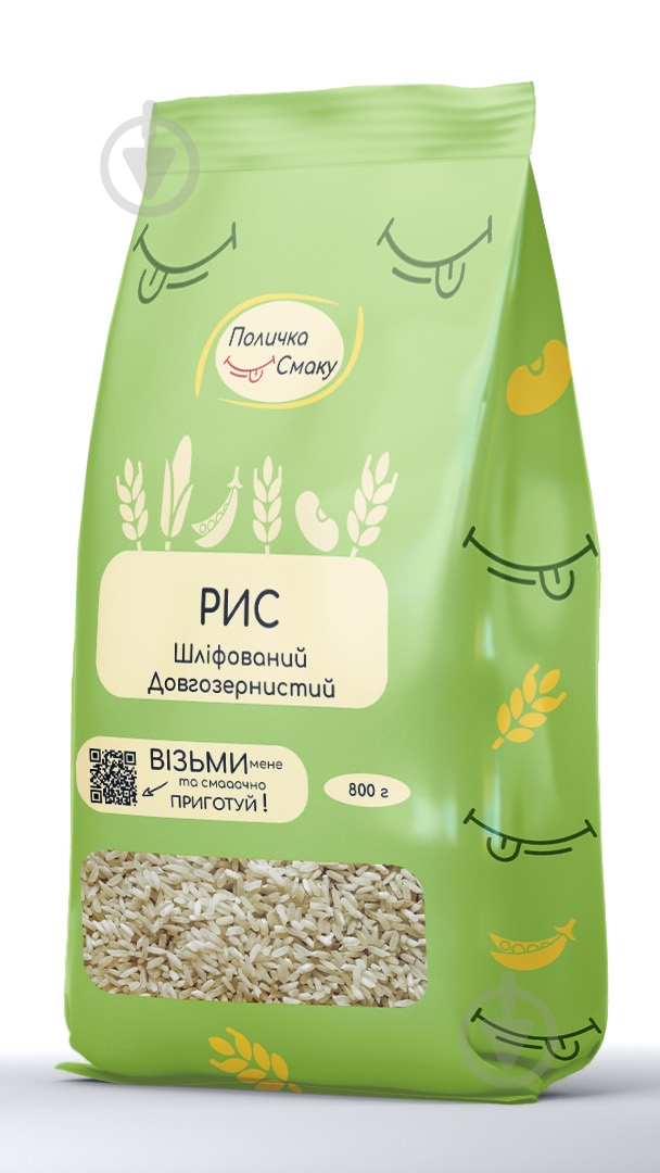 Рис Поличка Смаку длиннозернистый 800 г - фото 1 Рис Поличка Смаку длиннозернистый 800 г - фото 1