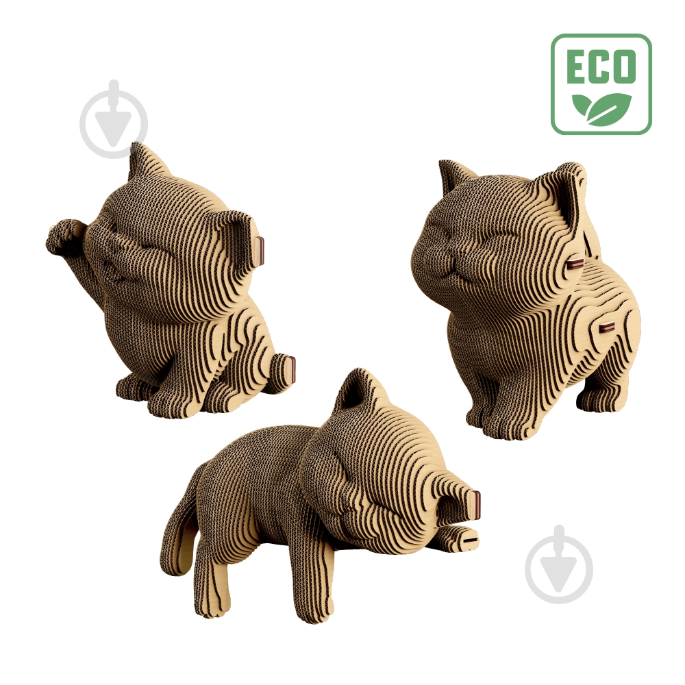 ᐉ Конструктор картонный Cartonic 3D Puzzle KITTENS TRIO