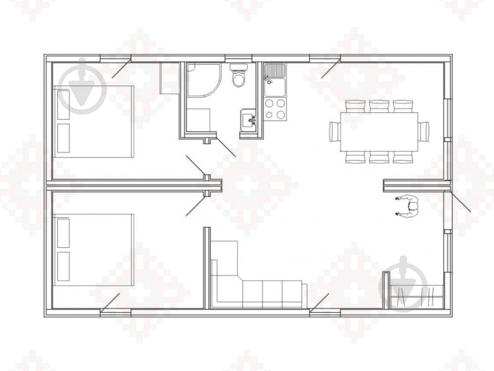 Модульный дом деревянный MODEL72 72 м² (два модуля) - фото 6