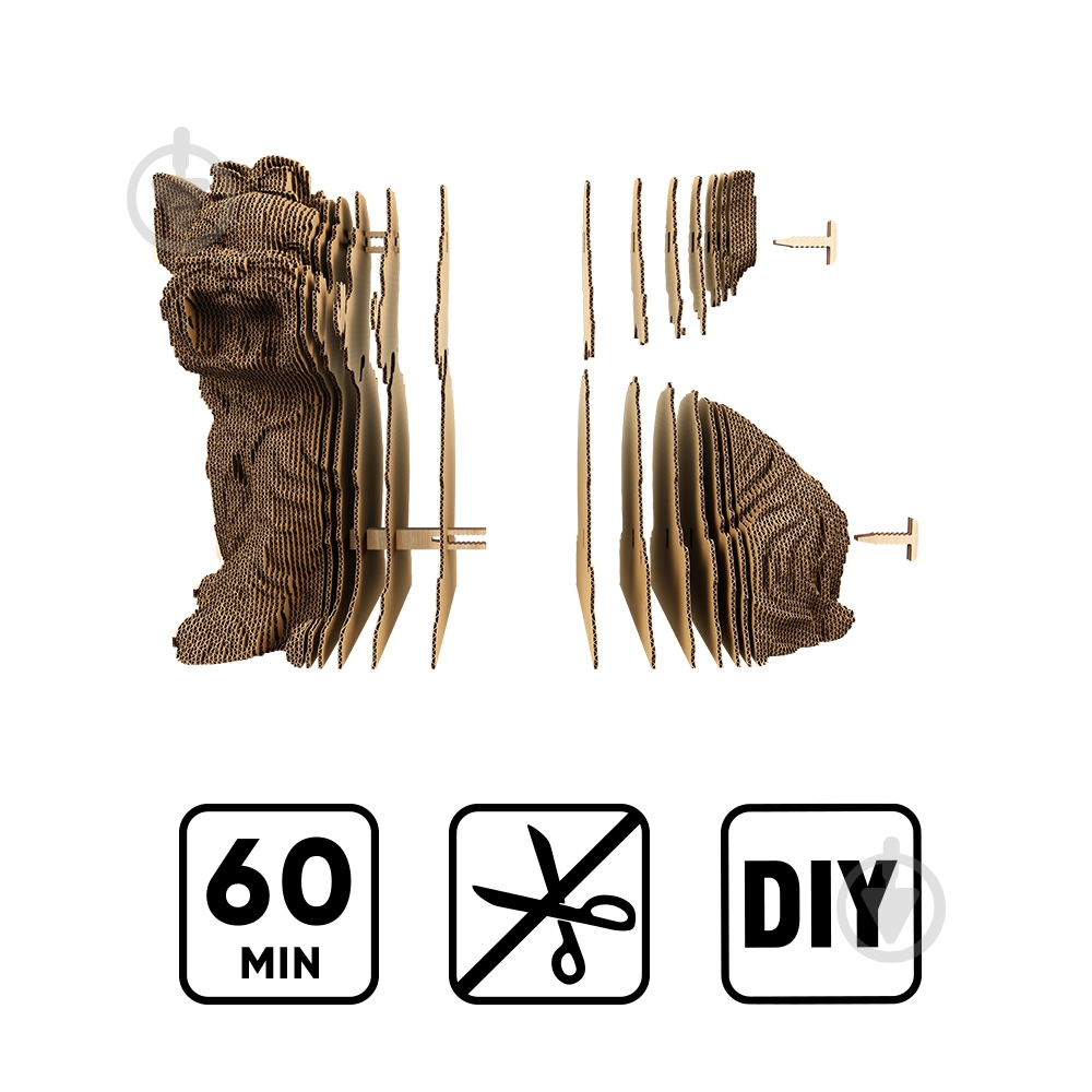 Конструктор картонный Cartonic 3D Puzzle YORKSHIRE TERRIER CARTYORK - фото 3