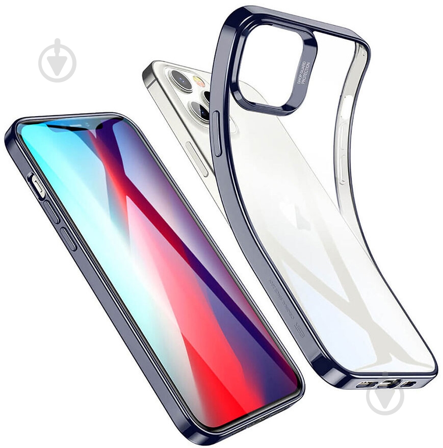 Чехол ESR Halo Clear Case для Apple iPhone 12 (12343-2) blue - фото 1