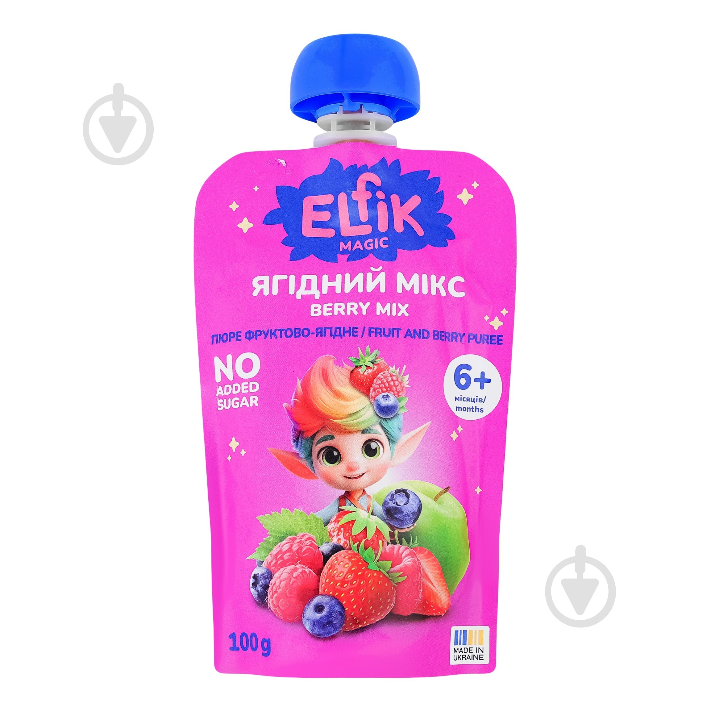 Пюре фруктове Elfik Ягідний мікс 100 г - фото 1 Пюре фруктове Elfik Ягідний мікс 100 г - фото 1