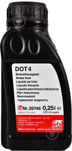 Тормозная жидкость FEBI BILSTEIN DOT-4 0,25 л (26746) - фото 1