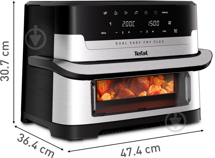 ВИТРИНА! Мультипечь Tefal Dual Easy Fry Flex EY922DE0 - фото 11