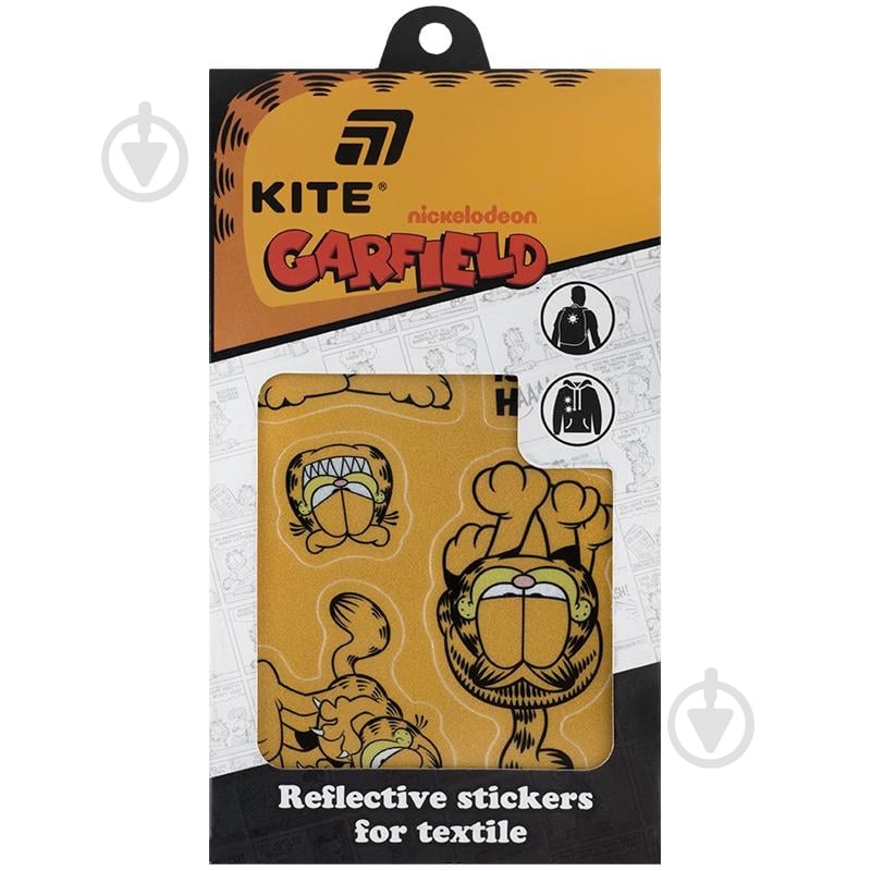 Набір стікерів світловідбивних KITE для текстилю Garfield GF25-114 - фото 1 Набір стікерів світловідбивних KITE для текстилю Garfield GF25-114 - фото 1