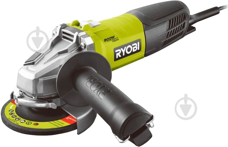 Болгарка (угловая шлифмашина) RYOBI RAG800-125G - фото 1 Болгарка (угловая шлифмашина) RYOBI RAG800-125G - фото 1